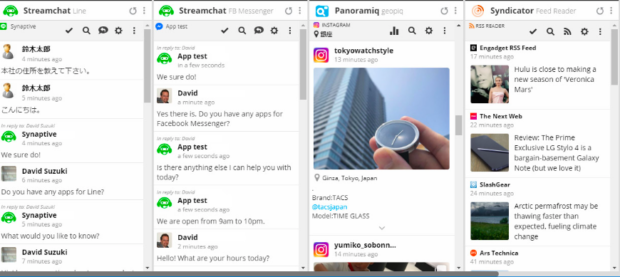 Streamchat-Dashboard für den sozialen Posteingang