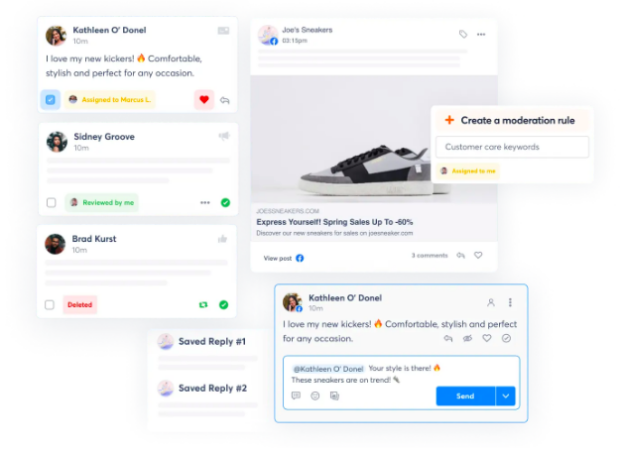 Agorapulse-Dashboard für den sozialen Posteingang