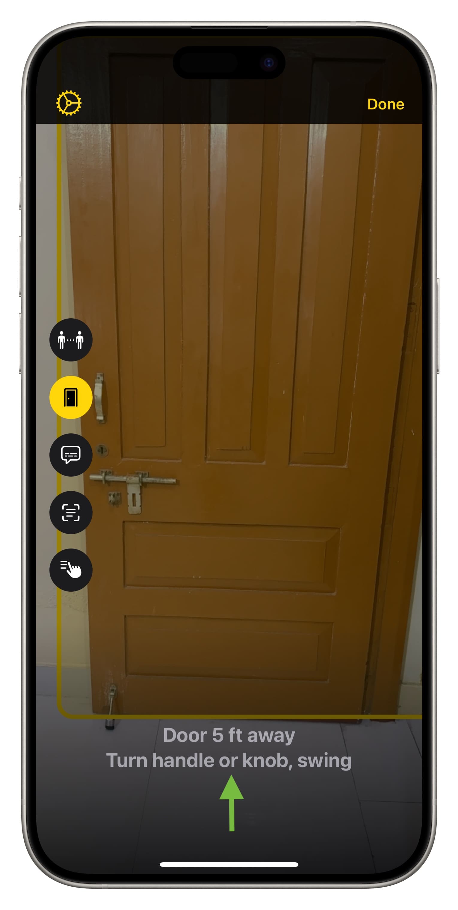 Türerkennung in der iPhone-Lupen-App