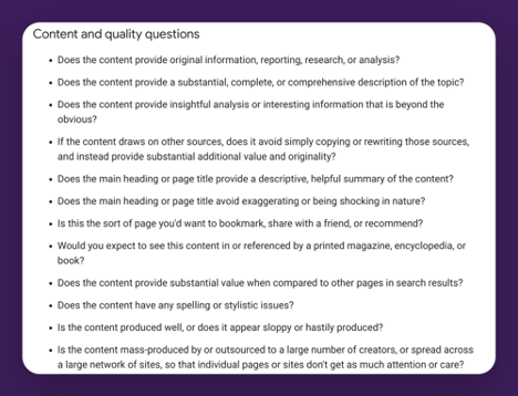 Inhalts- und Qualitätsfragen