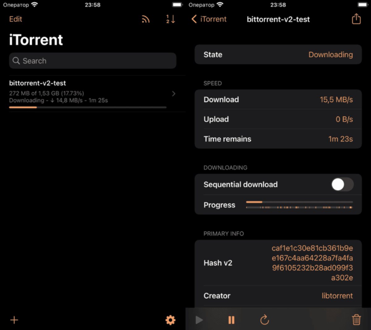 iTorrent-App für iPhones.