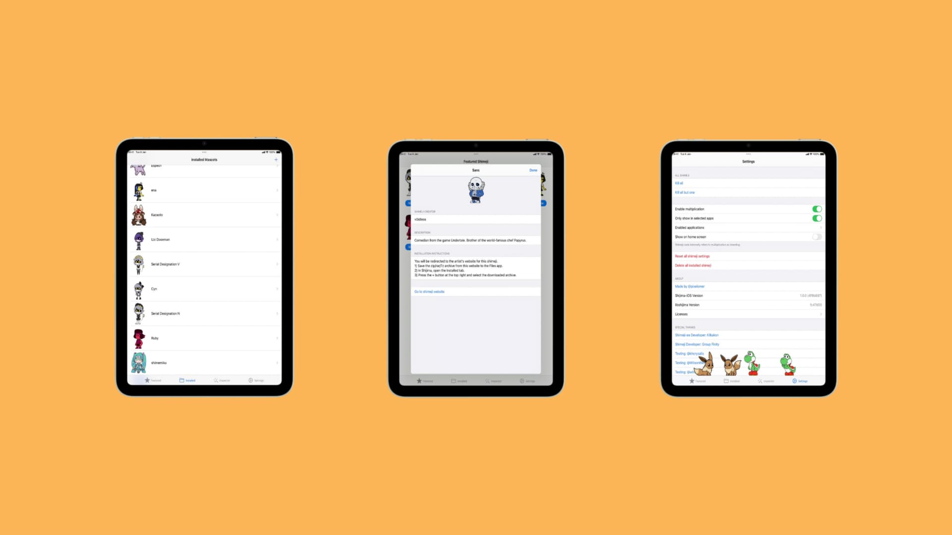 Shijima-App-Einstellungen.