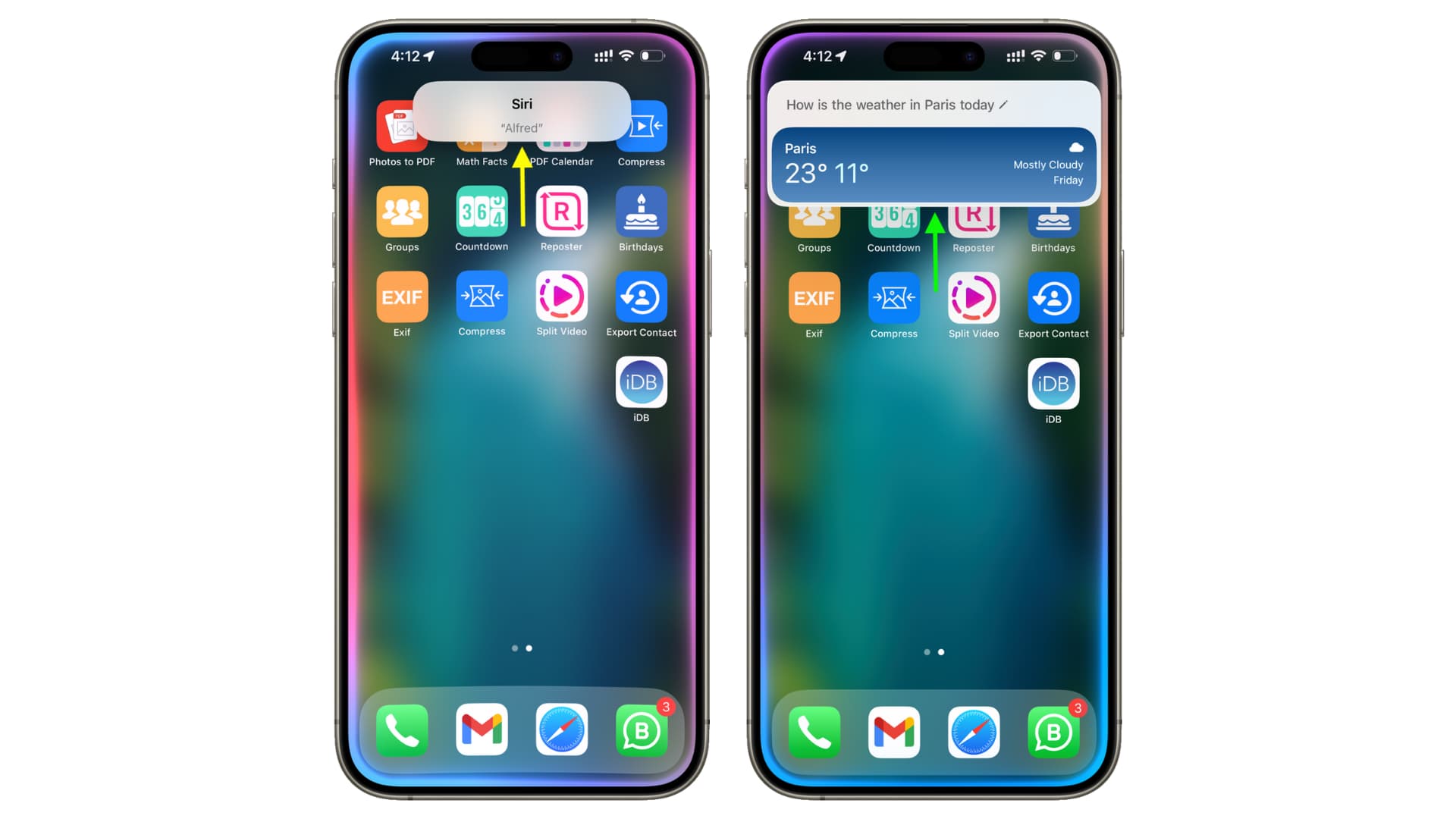Siri freihändig mit benutzerdefinierter Phrase auf dem iPhone aufrufen