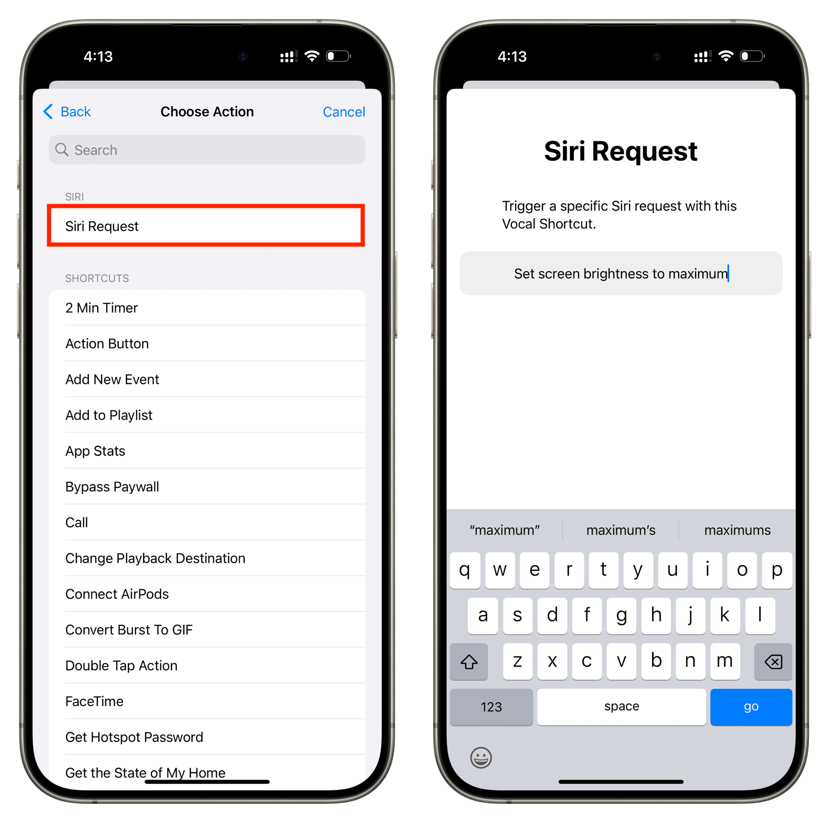 Richtet die Sprachkurzbefehle „Siri Request“ auf dem iPhone ein