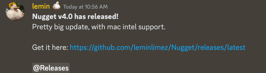 Nugget v4.0 veröffentlicht.