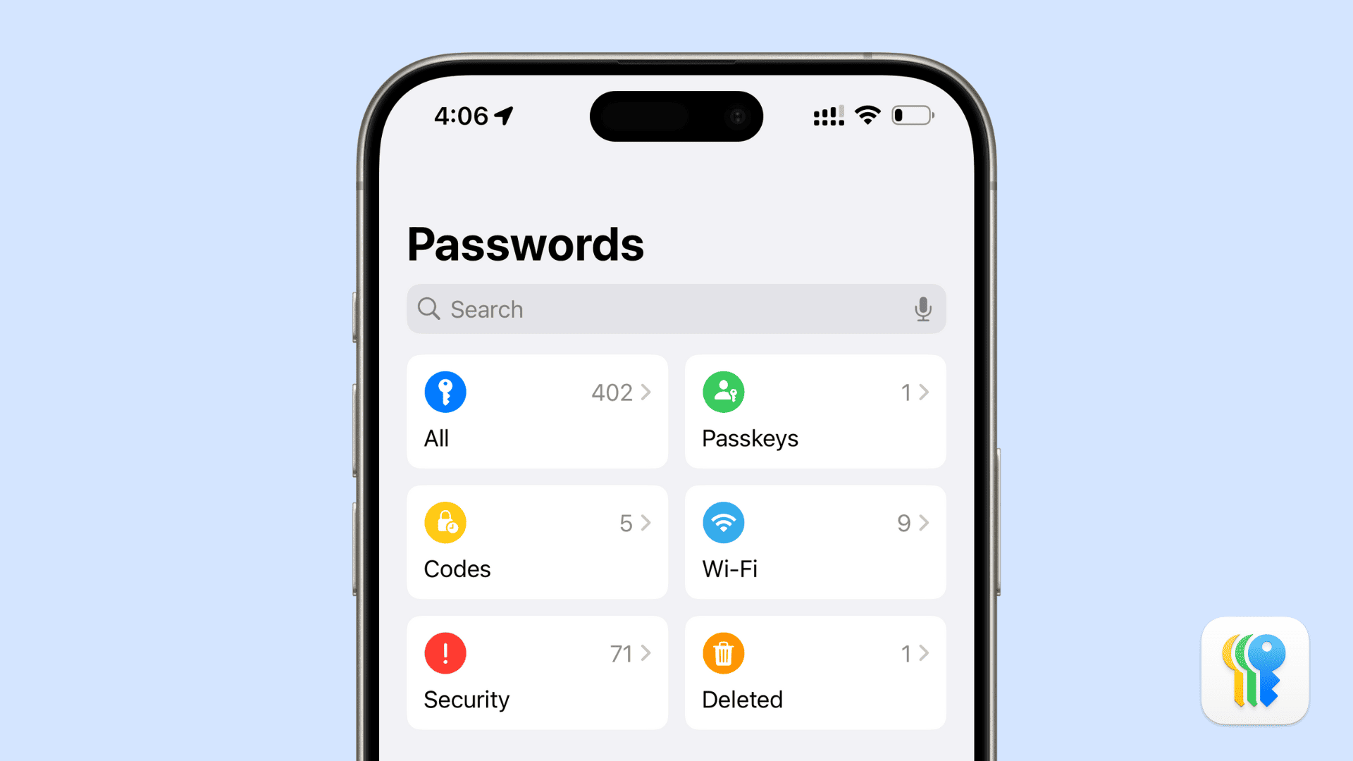 iPhone-Passwort-App in iOS 18