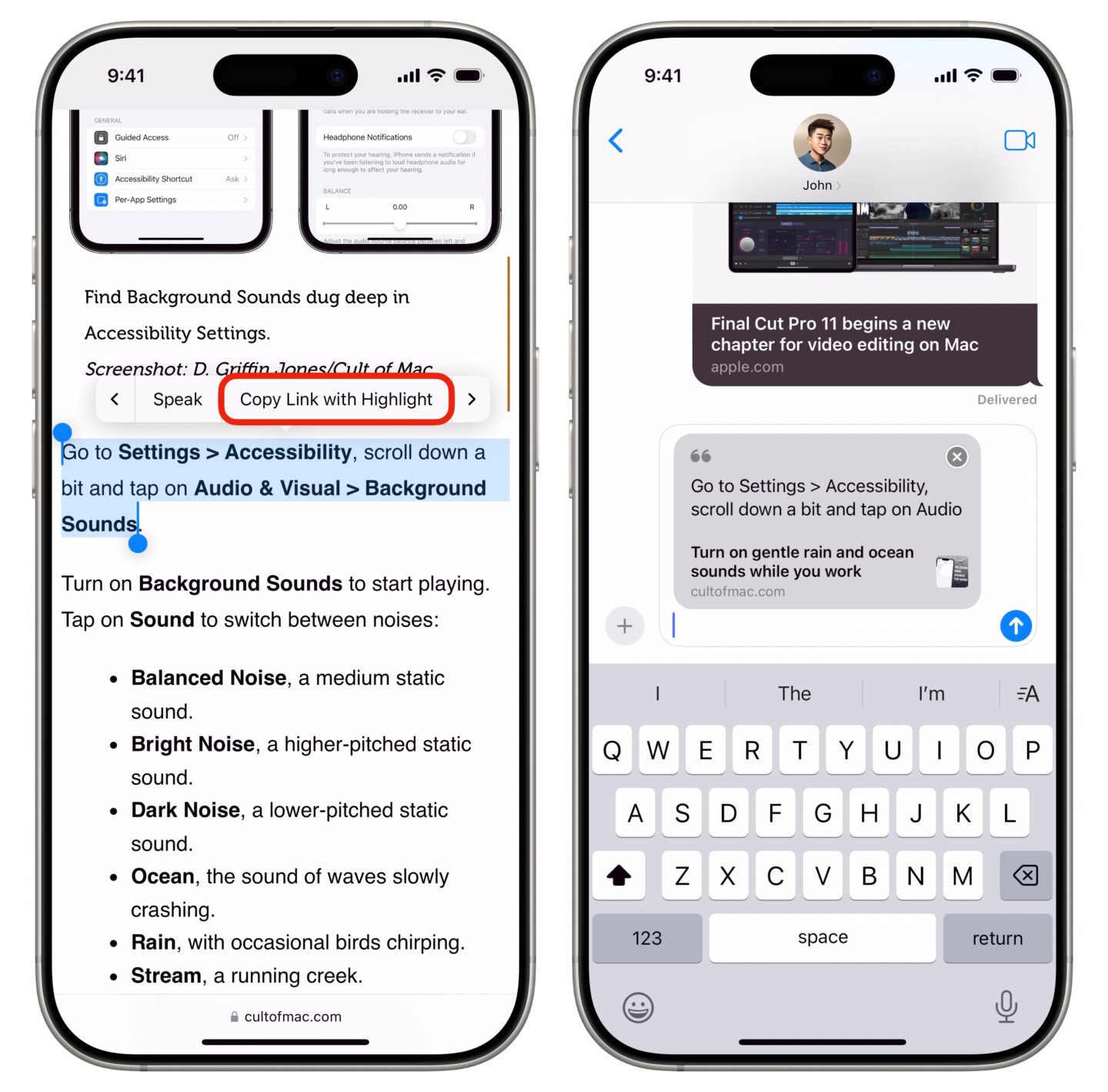 Link mit Hervorhebung kopieren Link mit Hervorhebung in Safari kopieren