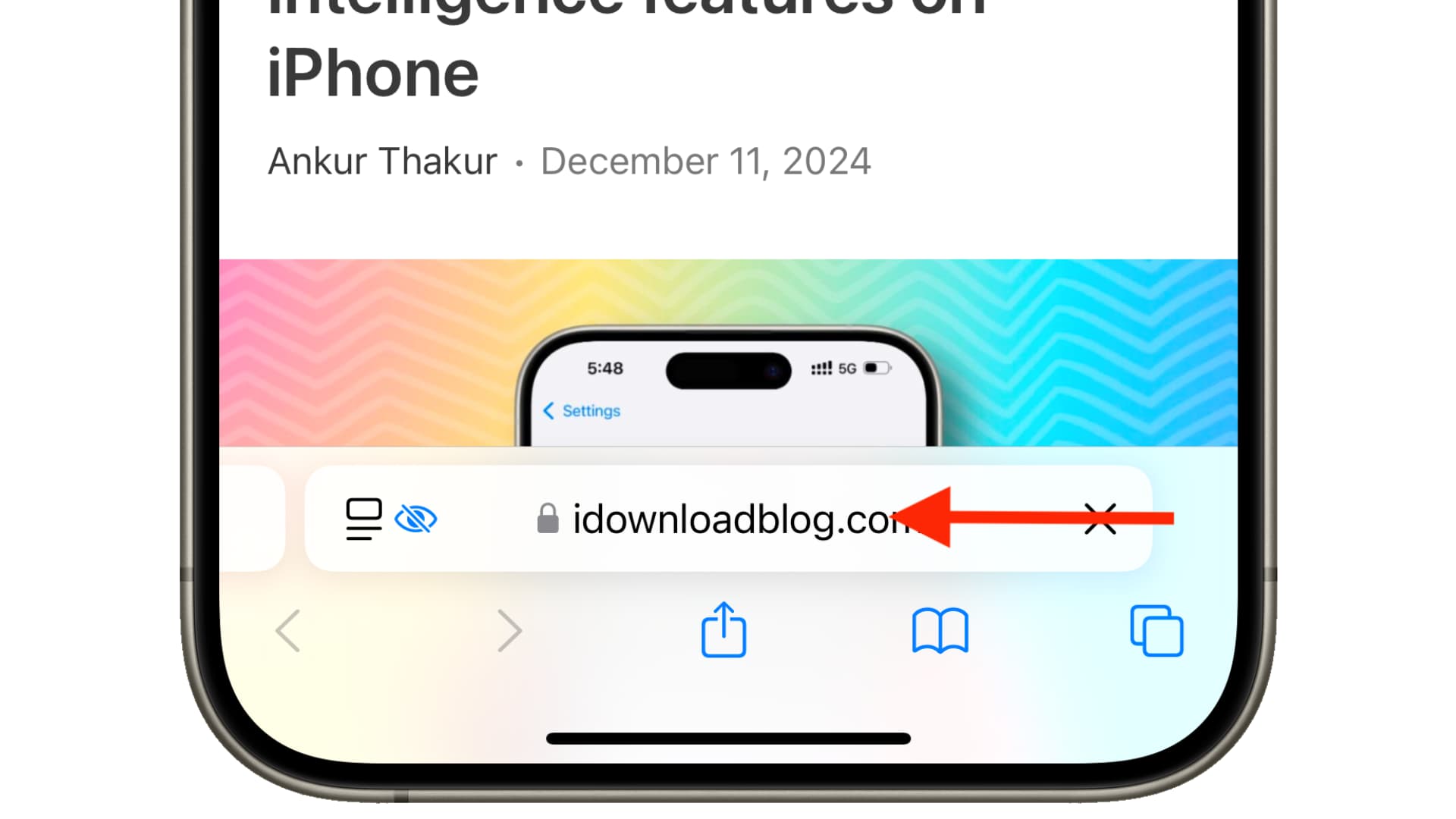Wischen Sie, um einen neuen Tab in Safari zu öffnen