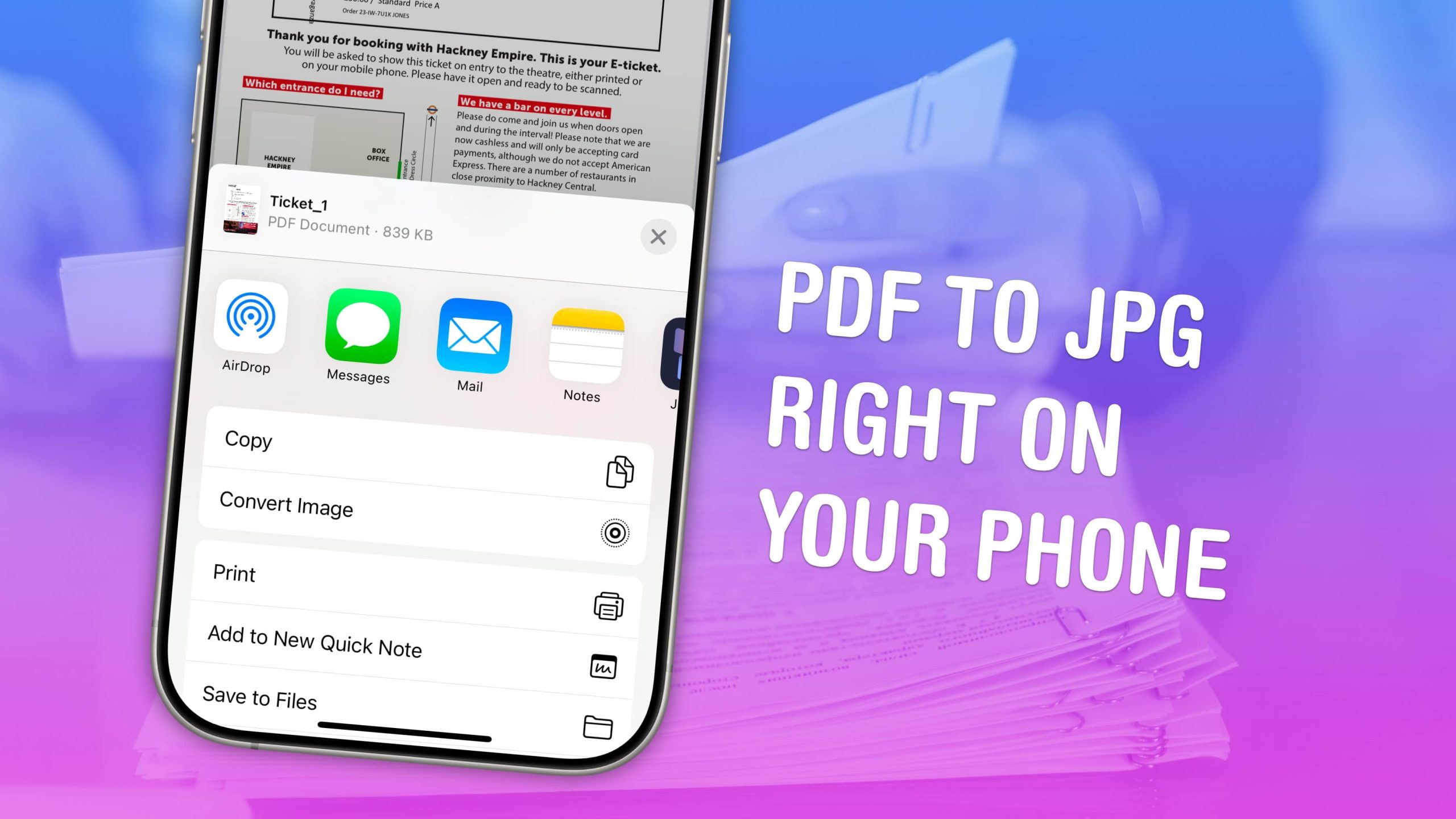 Mit dieser Verknüpfung können Sie PDF-Dateien schnell von Ihrem iPhone in JPG konvertieren