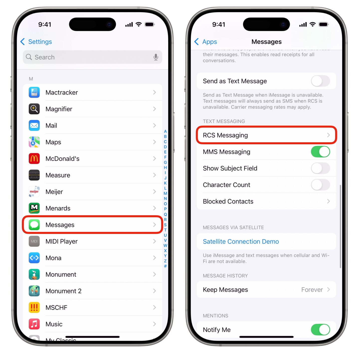 Aktivieren Sie RCS-Messaging RCS-Nachrichten in den Einstellungen aktivieren