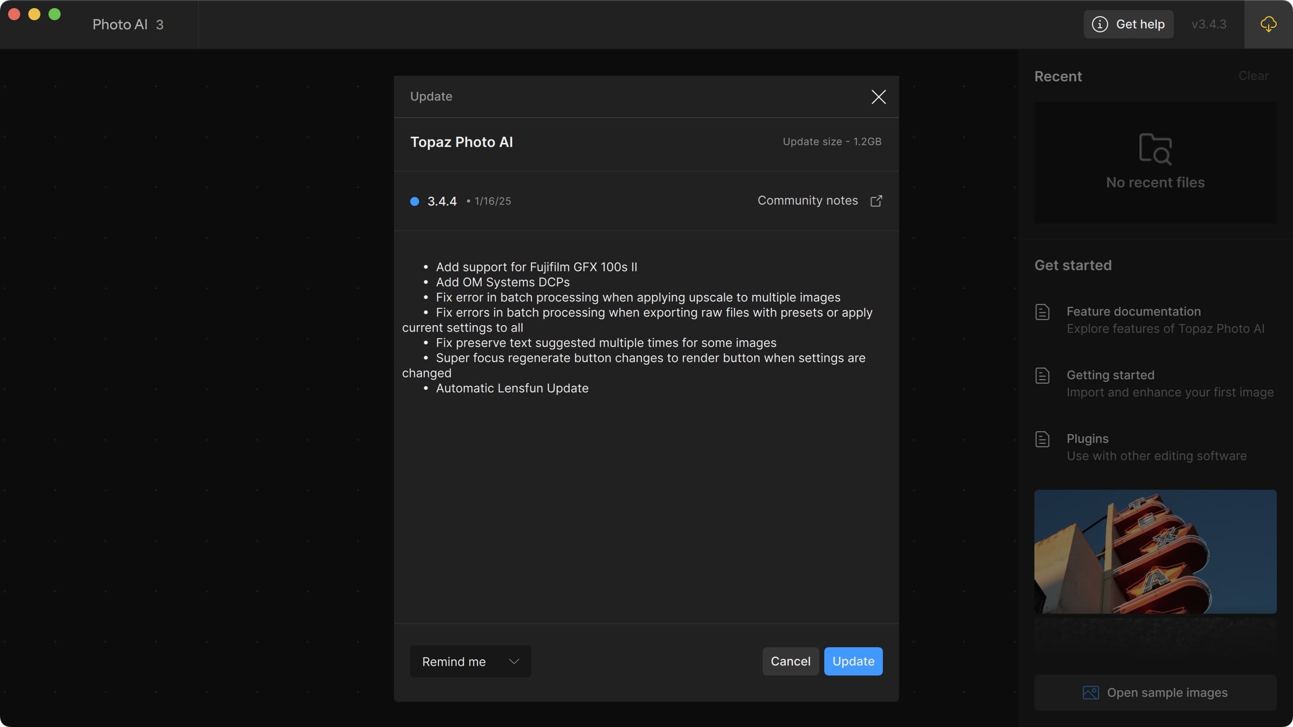 Topaz Photo AI v3.4.4 veröffentlicht.