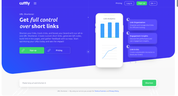 Mit dem Cuttly URL-Shortener erhalten Sie die volle Kontrolle über Kurzlinks