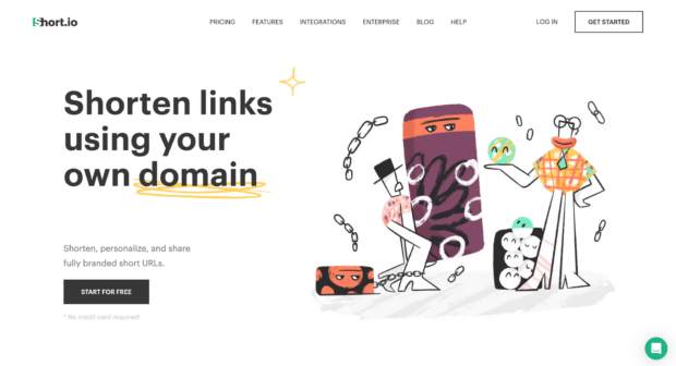 Shorten.io kürzt Links mit Ihrer eigenen Domain