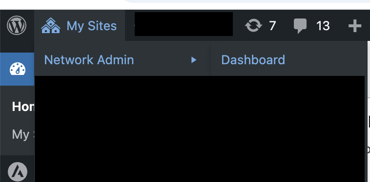 Multisite-Netzwerk-Dashboard