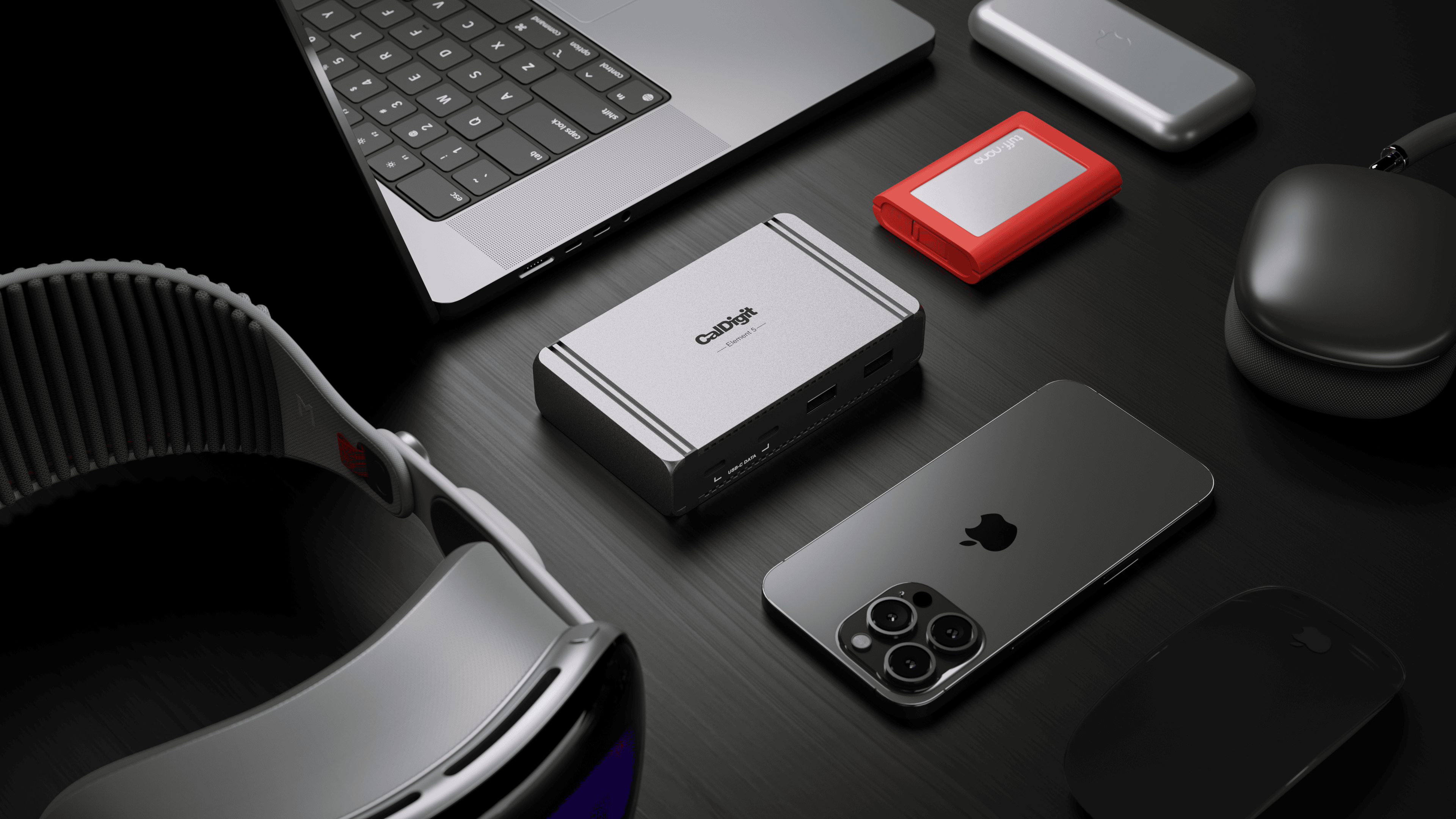 Caldigit kündigt Element 5 Hub mit 120 GB/s Thunderbolt 5, 90W Stromversorgung im Ultra-Kompakt-Design an