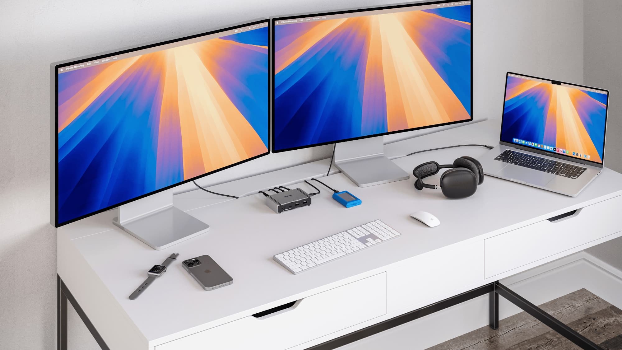 Caldigit -Element 5 Hub mit Anzeigen verwendet.