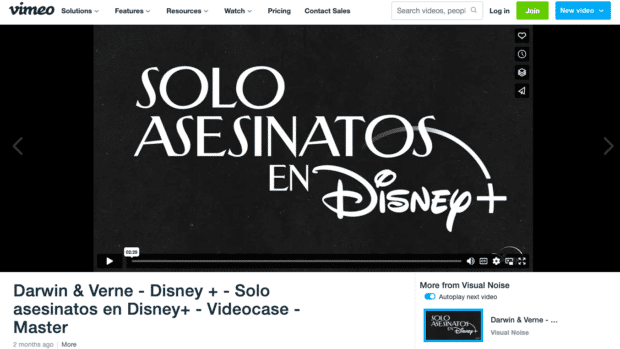 Darwin & Verne - Disney   - Solo Asesinatos en Disney   - Videokase - Master aus visuellem Rauschen auf Vimeo.