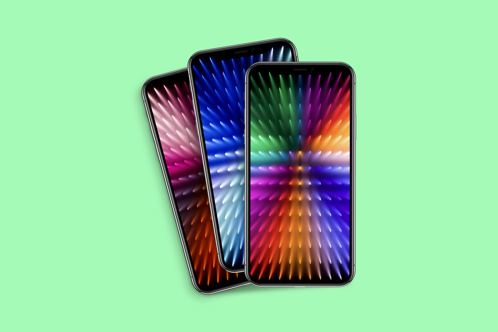 “Glowing Drähte” -Gradient -Hintergrundbilder für iPhone und iPad
