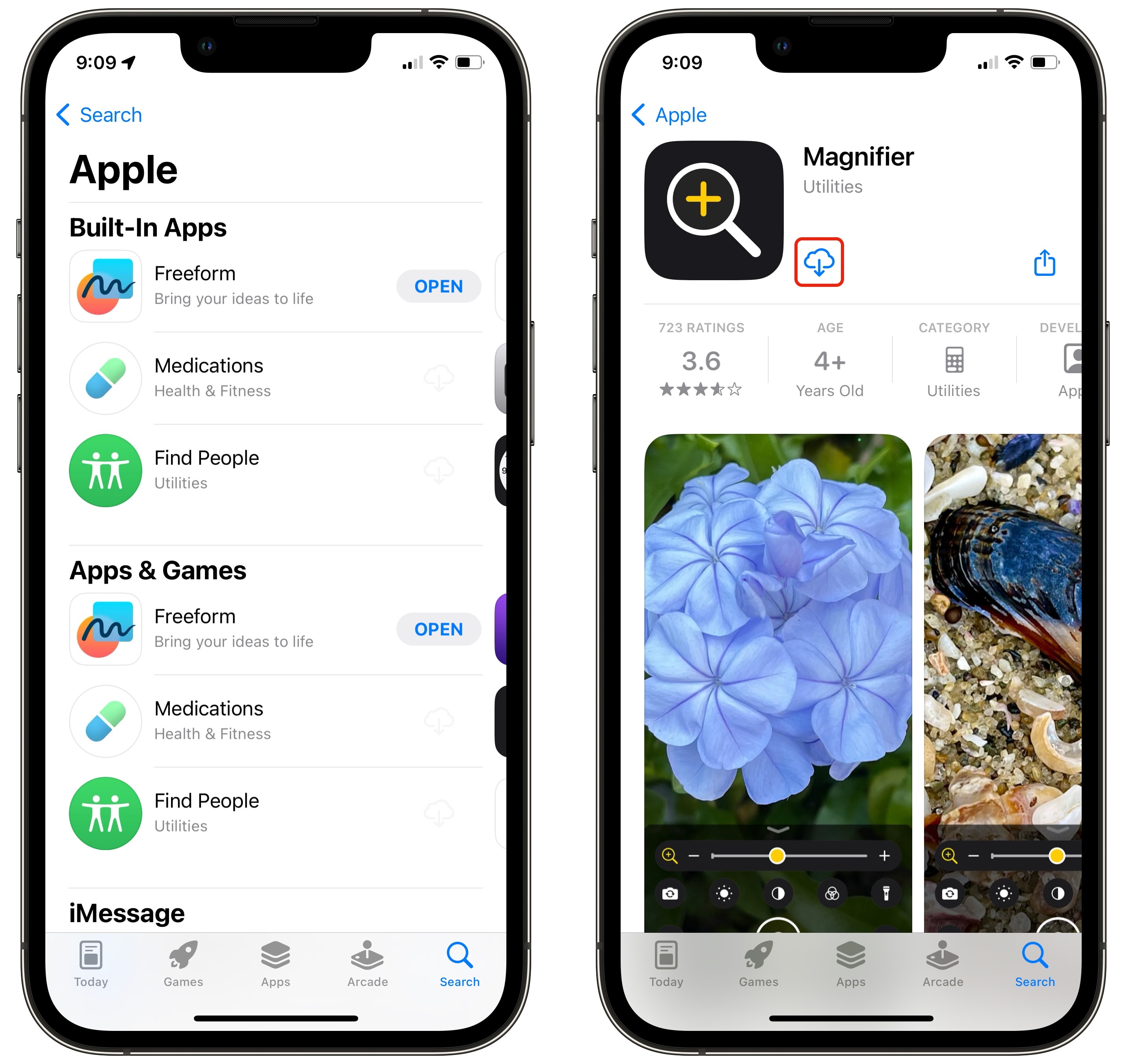 Laden Sie die App erneut herunter Herunterladen einer App aus dem App Store zurück