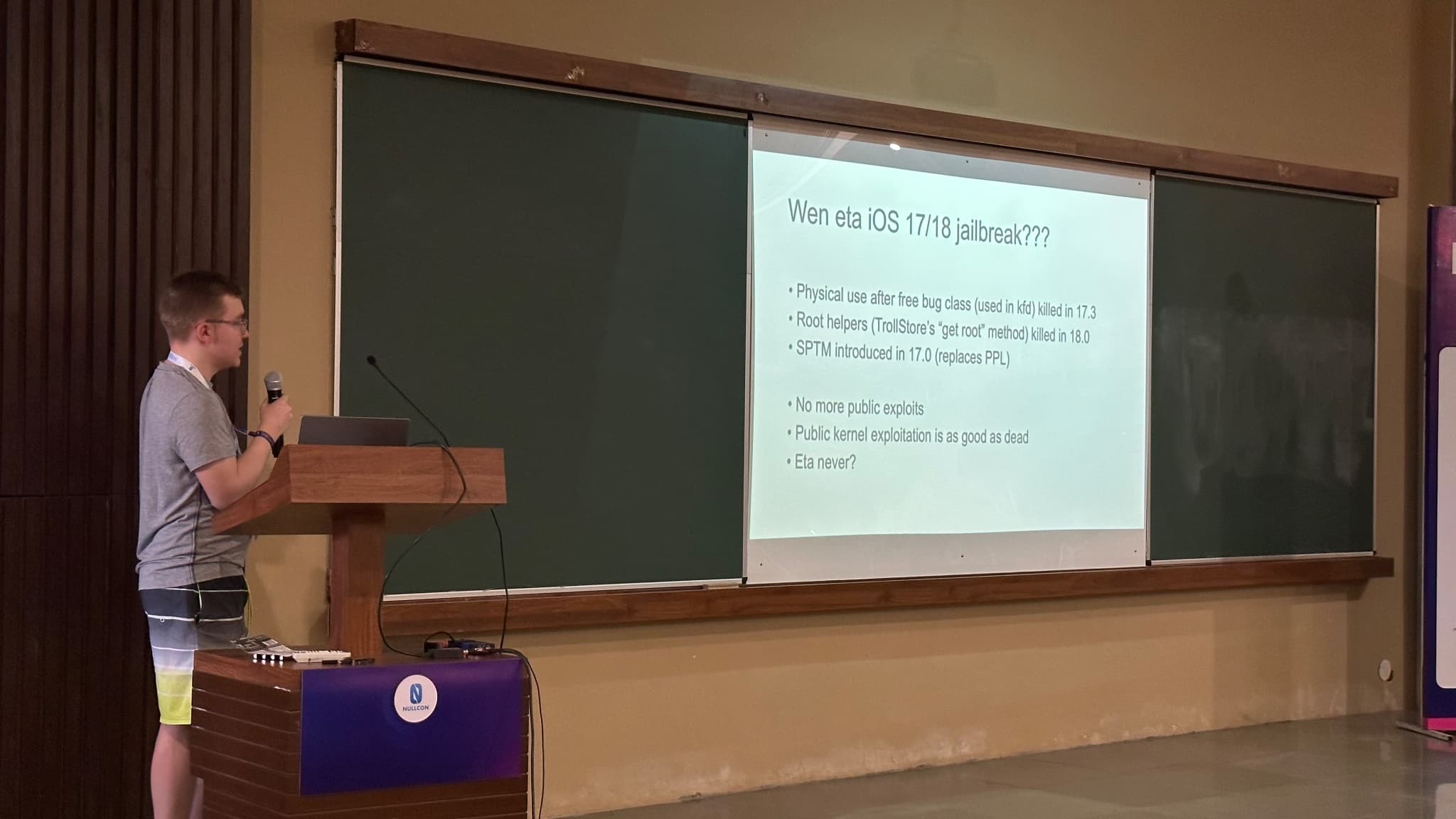 Lars Fröder bestätigt iOS 17 und 18 Jailbreak ETA von Nullcon.