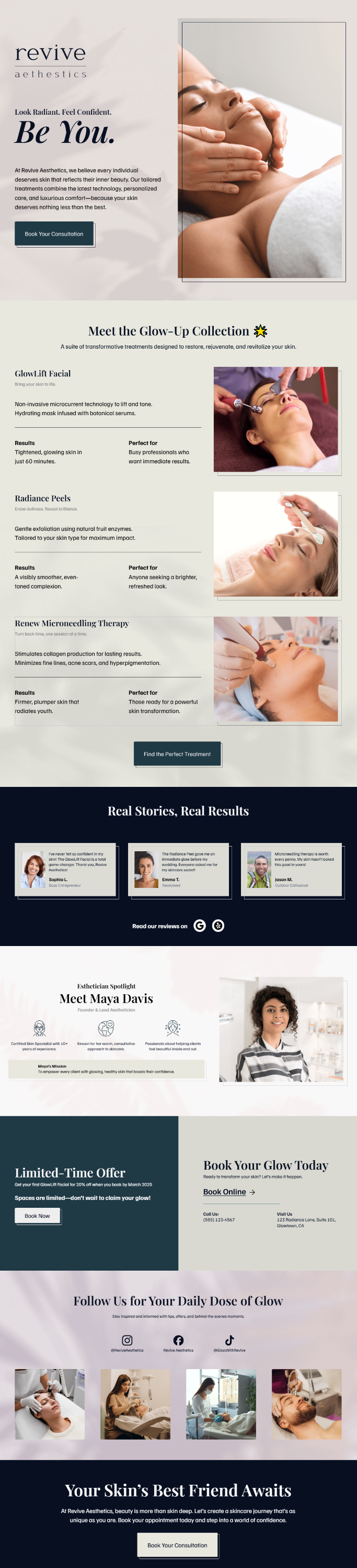 Gesundheits- und Spa -Landingpage -Inspiration
