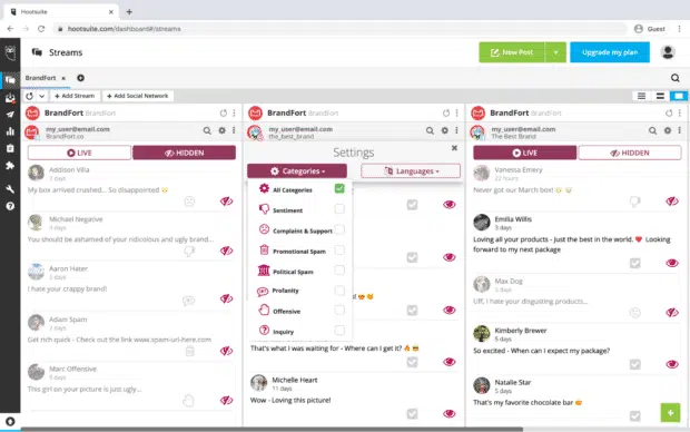 Brandfort Hootsuite Integration Facebook Seiten