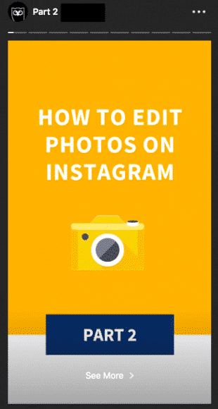 Capturas de Pantalla de Las 2 Versiones de la Plantilla de Historias de Instagram Que USA Hootsuite