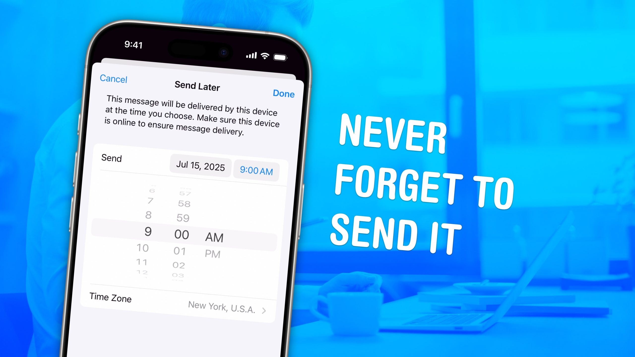 Schedule an email to send in the future in Apple Mail