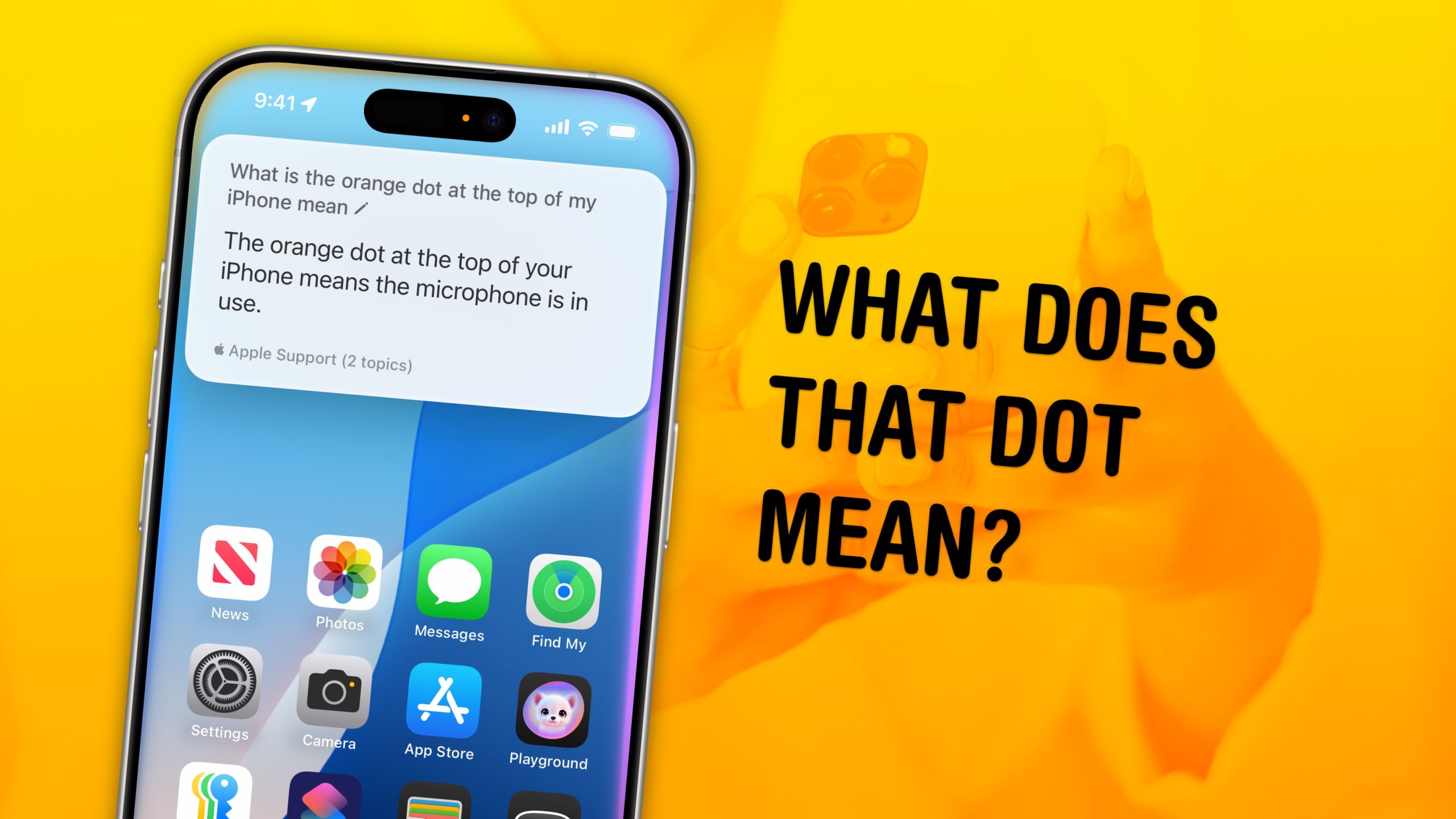 Was ist mit diesem orange und grünen Punkt auf Ihrem iPhone los?
