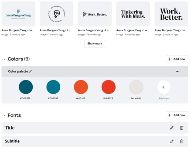 Design-möglichkeiten in Canva