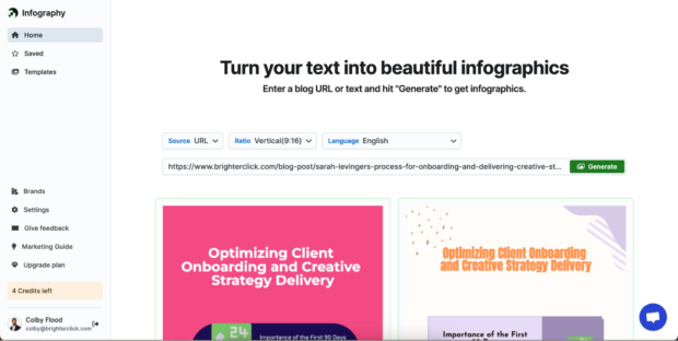 Infographie macht Schicke Infografiken aus Eurem Text