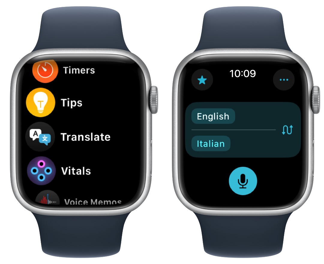 Apple Watch Translate App Öffnen Sie die Übersetzungs -App auf Apple Watch