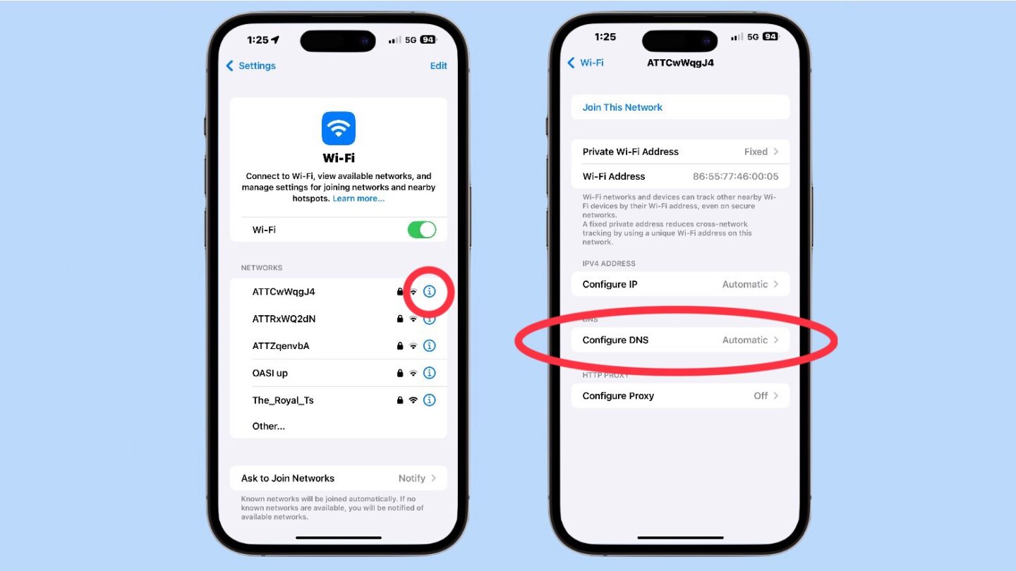 DNS -Serveränderung bei den ersten Schritten des iPhone DNS -Serveränderung bei den ersten Schritten des iPhone