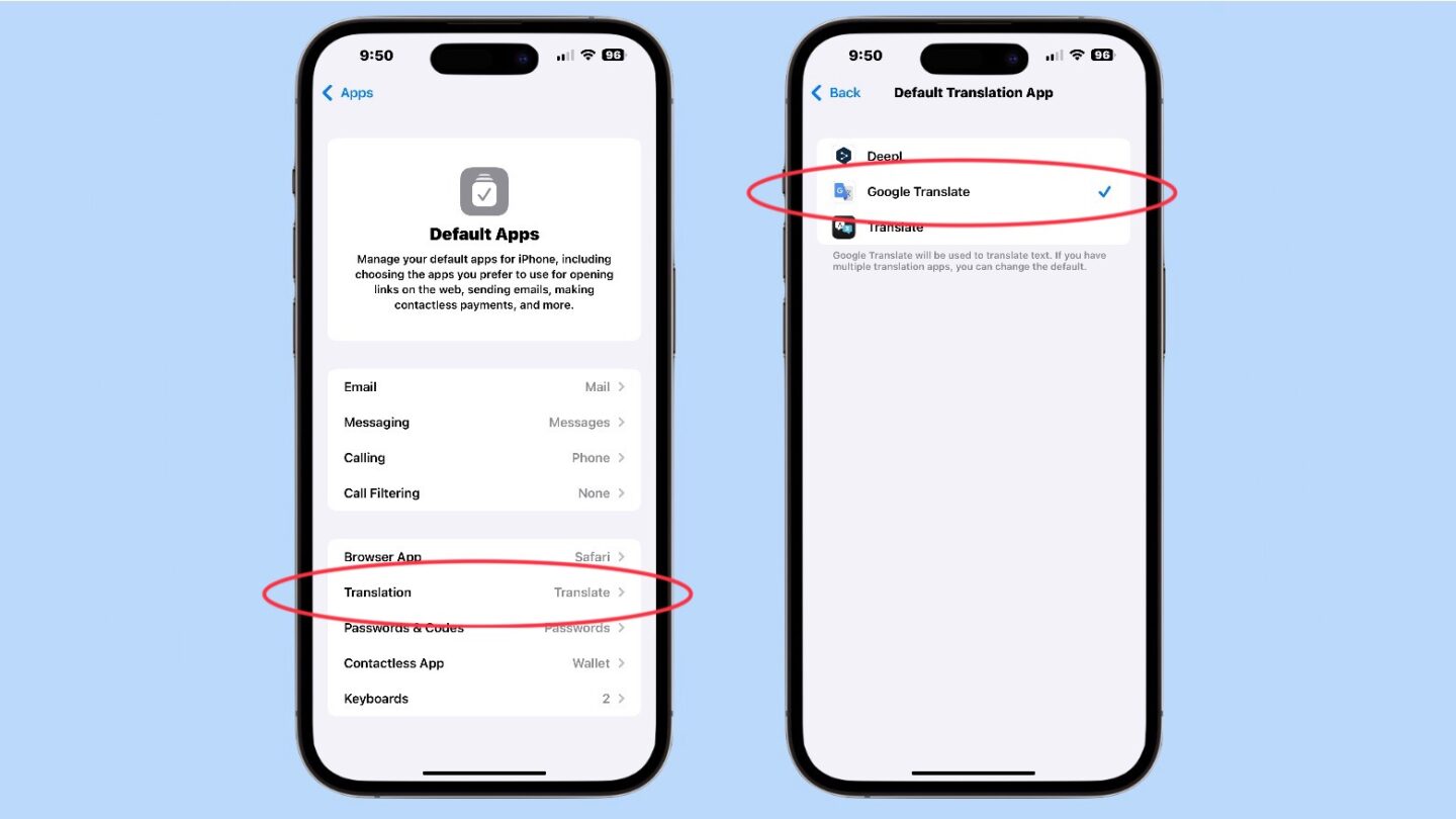 Lassen Sie Google eine Standard -iPhone -App übersetzen Lassen Sie Google eine Standard -iPhone -App übersetzen