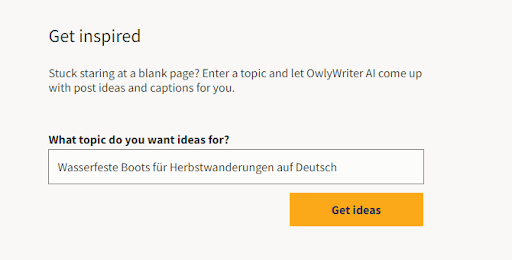 Social-Media-Post-Ideen in Hootsuite Owlywriter ai Generieren