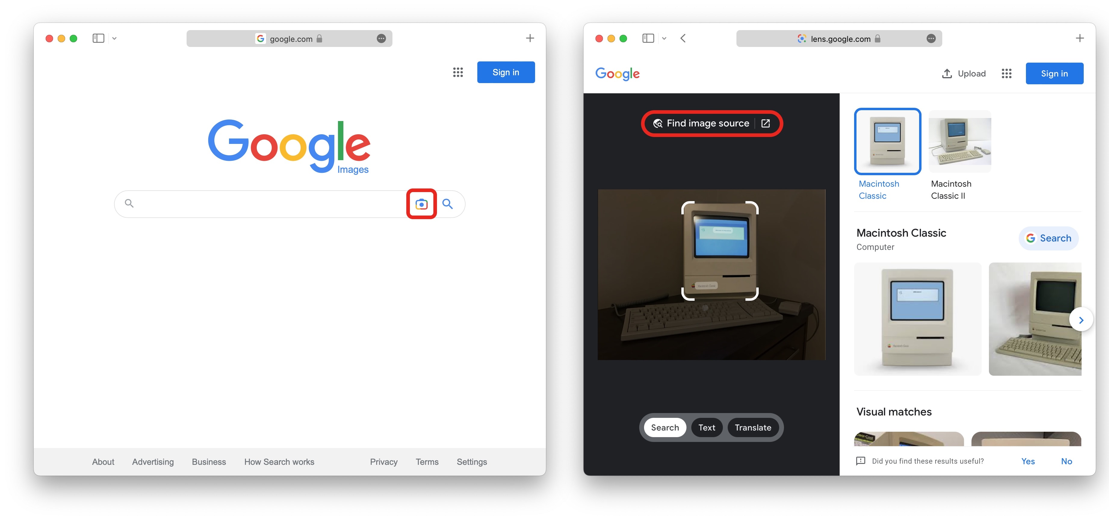 Reverse Bildsuche auf dem Mac umgekehrt Eine umgekehrte Bildsuche durchführen