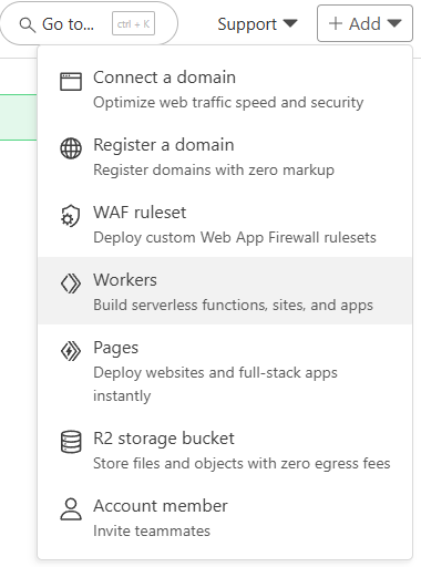 Fügen Sie einen Cloudflare -Mitarbeiter hinzu