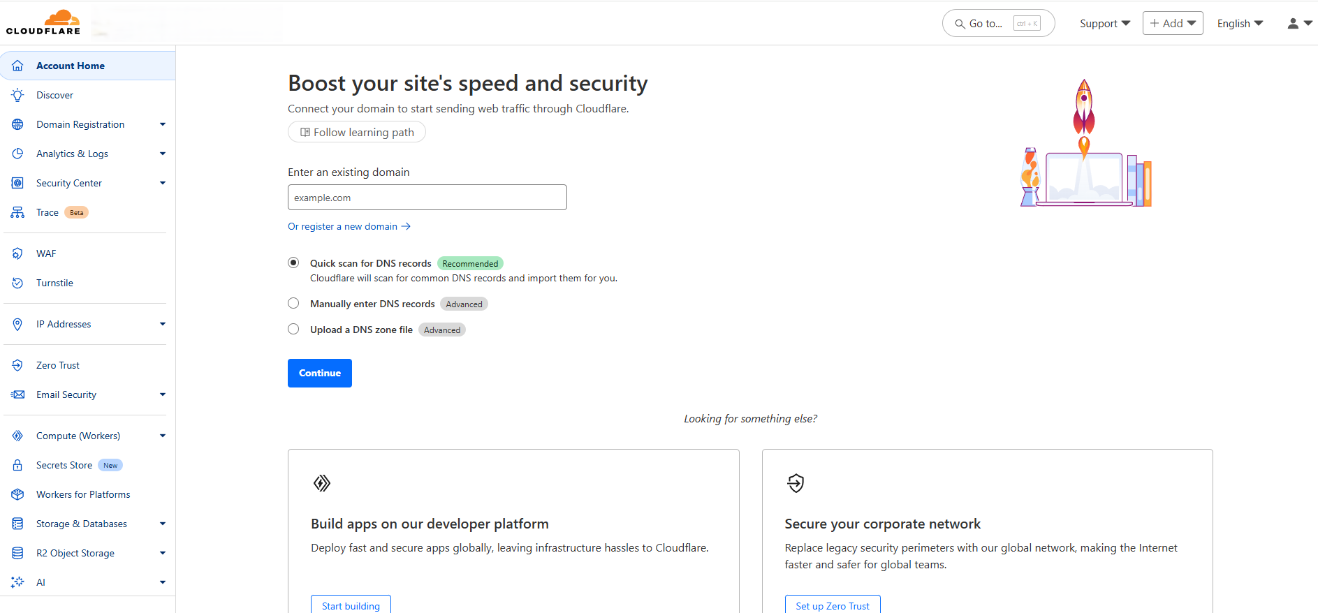 Cloudflare Dashboard