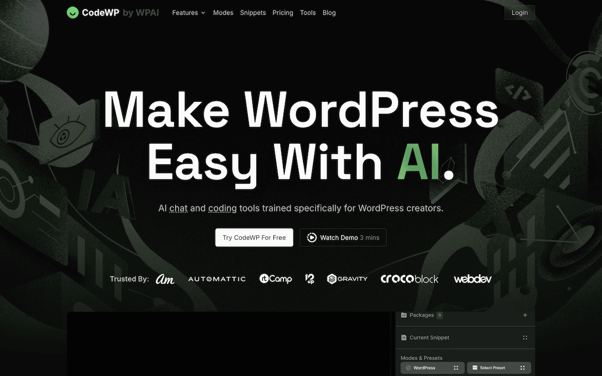 Die Codewp -App -Website.