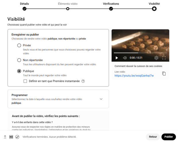 ajuster les paramètres de visibilité de votre vidéo YouTube