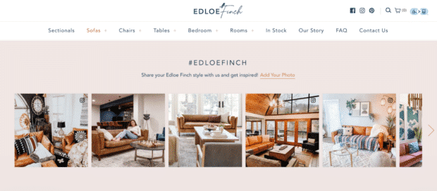 Edloe Finch Lädt Käuer ein, Ihre Persücher Produktfotos aus dem Egenen Vier Wänden Zu Teuten