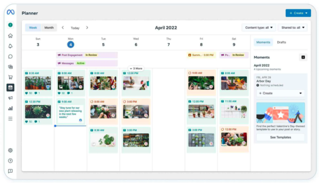 Calendrier des Publications Programmées Dans Meta Business Suite