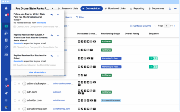 Buzzstream Outreach -Liste