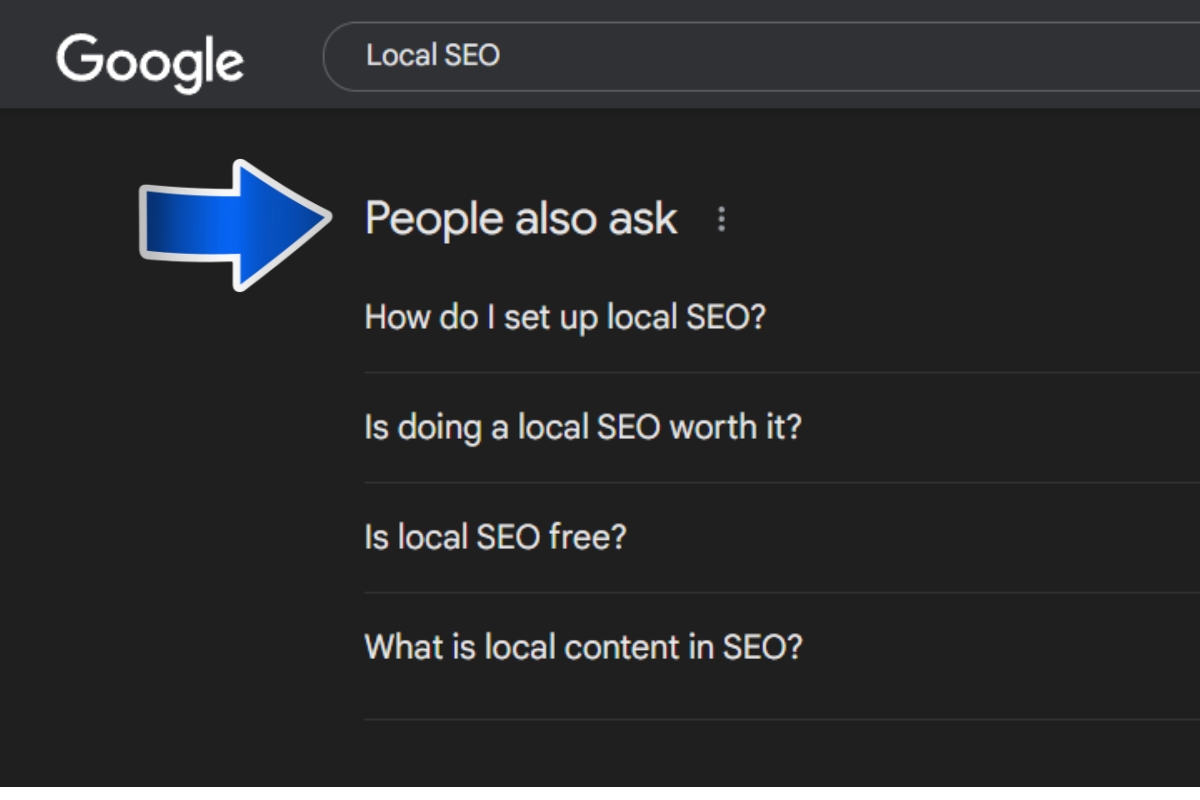 Verwenden Sie die Mitarbeiter von Google auch nach lokalen SEO -Ideen