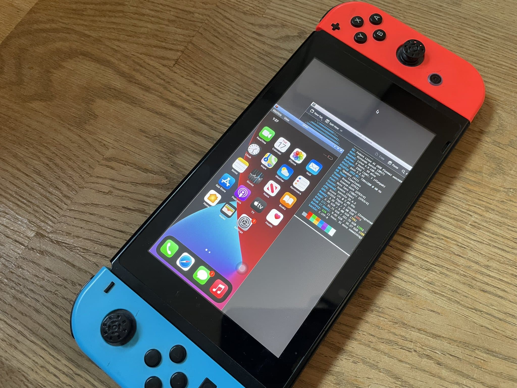 Software Tinkerer erhält iOS auf einem Nintendo-Switch der ersten Generation über Qemu