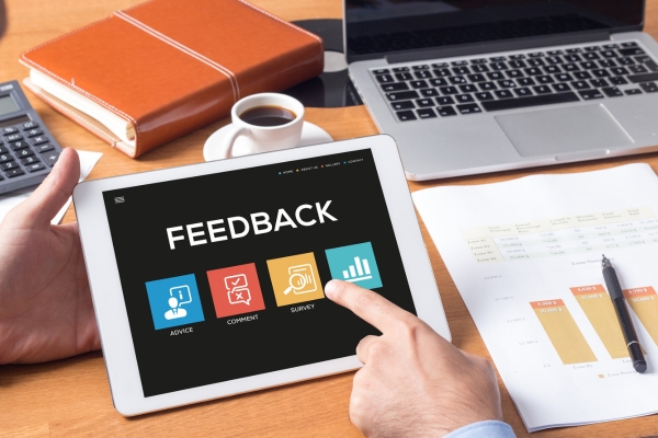 iPad -Bildschirm fragen nach Feedback