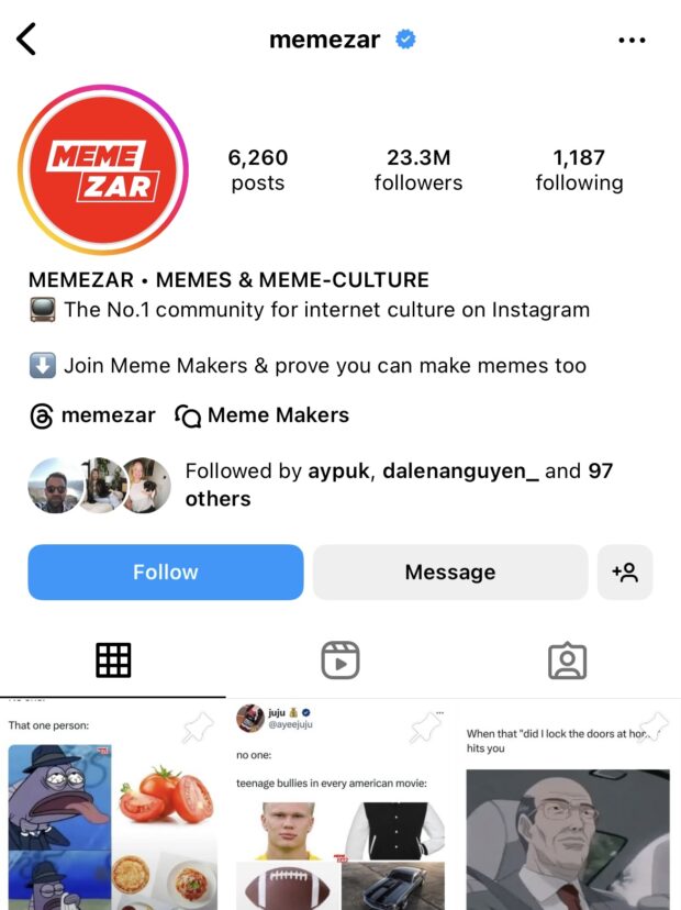Der Bericht von Memezar für Memes und Internet-Kultur-Kultur
