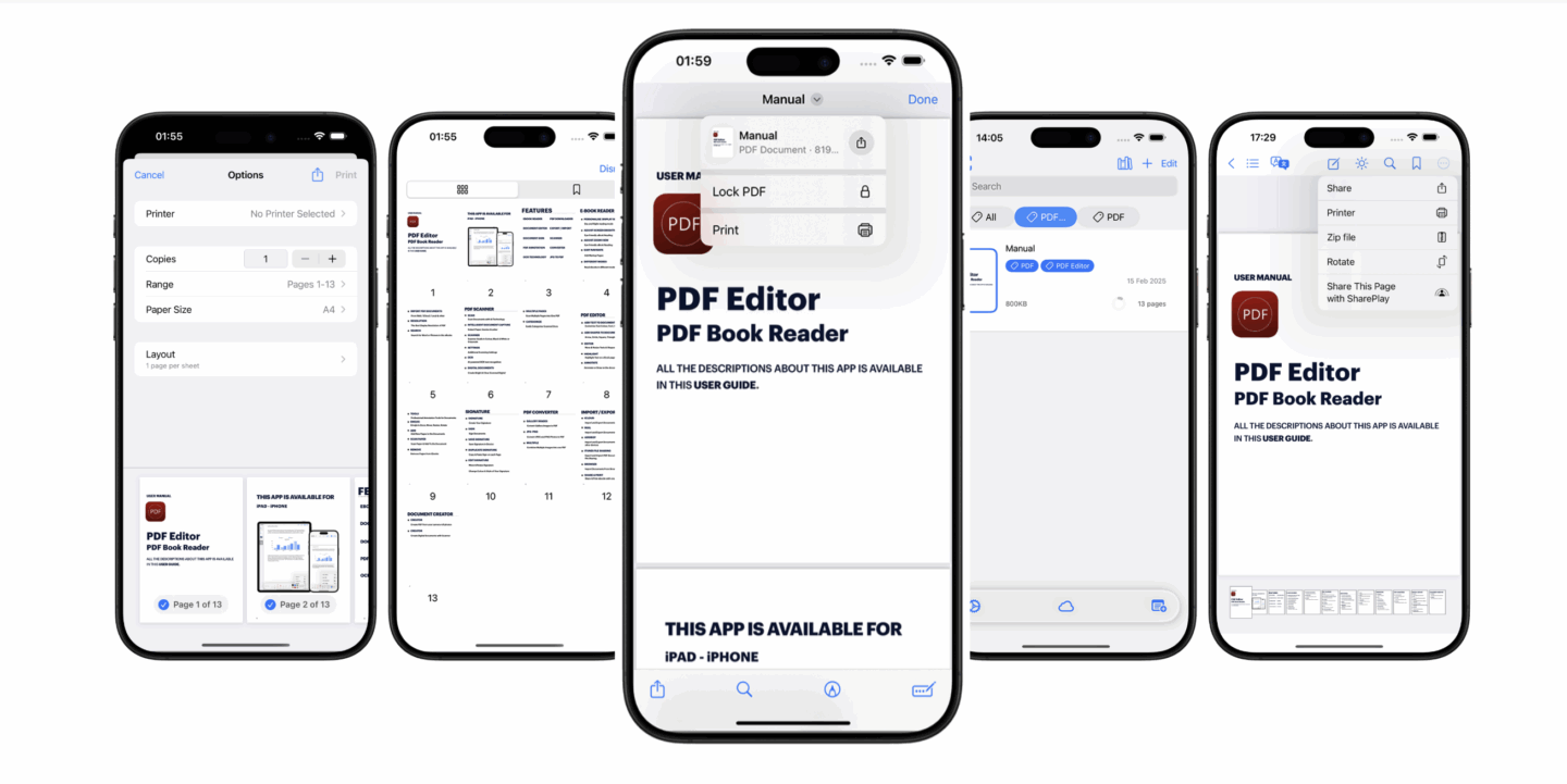PDF -Editor PDF -Buch Editor auf dem iPhone PDF -Editor PDF -Buch Editor auf dem iPhone