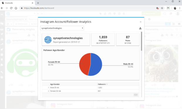 Análisis de Cuentas y Seguidores de Instagram de Panoramiq Erkenntnisse