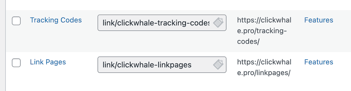 Die ClickWhale -Schnittstelle zeigt Marken -URLs an.